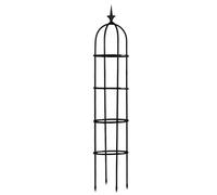 Traliccio ad da giardino, in stile europeo, a torre, obelisco verticale, robusto supporto per piante rampicanti, viti e fiori, diametro 29 cm, con 4 paletti per un giardinaggio forte ed elegante