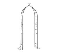 Traliccio ad Trellis da giardino, Trellis in metallo for piante rampicanti, ingresso decorativo for un sentiero, facile da montare (nero)(Black)