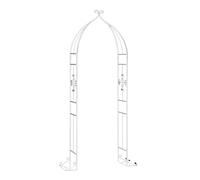 Traliccio ad Trellis da giardino, Trellis in metallo for piante rampicanti, ingresso decorativo for un sentiero, facile da montare (nero)(White)