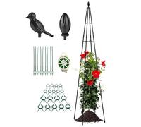 Traliccio da Giardino | Altezza regolabile a forma di A 160 cm,Sostegno per Ortaggi da Esterno - per Rose Fagioli Frutta Rampicanti Viti in Cortile e Aiuole Rialzate