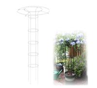 Traliccio da giardino bianco antiruggine da 210 cm, supporto per rampicante per glicine, rose e viti, supporto verticale per fiori ed elegante decorazione da giardino