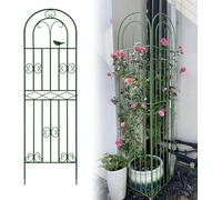 Traliccio da giardino for piante rampicanti ideale for rose, viti, verdure, fiori, edera, uva, cetrioli e clematidi. Bellissimo design ad arco con uccelli. Decorazione esterna perfetta for prato, giar