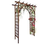 Traliccio Da Giardino in Legno Di Teak 85 Pollici Con Sommità Ad Arco - Arco Per Passerelle Esterne Piante Rampicanti Ideale Cerimonie Nuziali, Patio, Prato, Decorazioni Feste