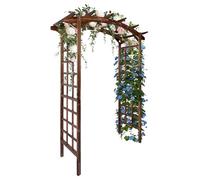 Traliccio Da Giardino in Legno Di Teak 85 Pollici Con Sommità Ad Arco - Arco Per Passerelle Esterne Piante Rampicanti Ideale Cerimonie Nuziali, Patio, Prato, Decorazioni Feste