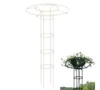 Traliccio da Giardino in Metallo Bianco da 210 cm, a Forma di obelisco - Traliccio a Torre antiruggine per Piante rampicanti, Perfetto per Decorazioni Interne ed Esterne, Supporto Durevole p