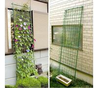 Traliccio da giardino in metallo per aiuole rialzate, telaio da arrampicata rimovibile con rete, per piante da esterno, cetrioli, fiori e vetables (160 x 240 cm)