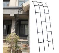 Traliccio da giardino in metallo per pareti, supporto per piante a mezzo arco, facile da montare, ideale per rose rampicanti, viti, edera, giardinaggio verticale e decorazione da parete per patio