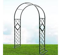 Traliccio da giardino in metallo per piante rampicanti, supporto per arco pergolato da esterno per rose e viti, struttura da giardino 2,5 x 2,1 m, telaio di supporto per piante durevole