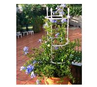 Traliccio da giardino per piante rampicanti, 35 x 120 cm, supporto obelisco resistente al calore, facile da montare, in acciaio inox rivestito in plastica, perfetto per decorazioni esterne