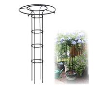 Traliccio da giardino per piante rampicanti, antiruggine, verticale, gabbia di supporto per glicine, 150 cm, nero, per viti e rose, robusto supporto per rampicanti