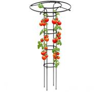 Traliccio da Giardino per Piante rampicanti Fiori, Torre per Interni, Facile da Montare, Traliccio antiruggine a Forma di obelisco per Giardino, Patio, 110 145 180 215 cm(Nero,145cm)