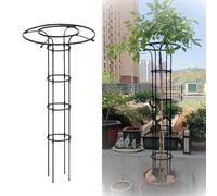 Traliccio da Giardino per Piante Rampicanti Gabbia di Supporto Verticale Antiruggine, Glicine e Rose, 90 120 150 180 210cm Supporto per Fiori da Esterno e Supporto per Arrampicata(Black,HIGH: 120cm/3.