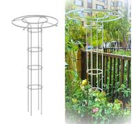 Traliccio da Giardino per Piante Rampicanti Gabbia di Supporto Verticale Antiruggine, Glicine e Rose, 90 120 150 180 210cm Supporto per Fiori da Esterno e Supporto per Arrampicata(White,HIGH: 210cm/6.