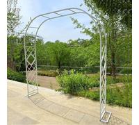 Traliccio da giardino per piante rampicanti, supporto per arco pergolato in metallo per rose e viti, struttura per pergolato da esterno, 2,5 x 2,1 m, perfetto per la decorazione del giardino e la