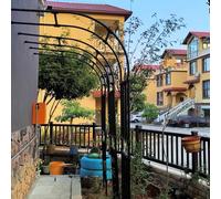 Traliccio da parete a mezzo arco, supporto rotondo per piante, per giardino, patio, cortile e cortile, versatile per interni ed esterni (250 x 240 x 50 cm) per migliorare piante rampicanti e