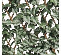 Traliccio estensibile Edera Siepe finta Legno balcone giardino 100x200 Verde