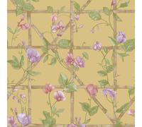 Traliccio Floreale Carta da Parati Color Ocra Holden 14201 per Alla Moda Casa