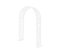 Traliccio for rose in metallo, rampicante decorativo e abbellimento da giardino, ingresso decorativo for un sentiero (1,4x2,3x0,4 m, nero)(White)