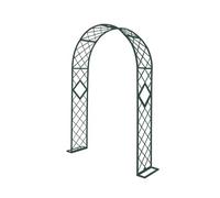 Traliccio for rose in metallo, rampicante decorativo e abbellimento da giardino, ingresso decorativo for un sentiero (1,4x2,3x0,4 m, nero)(Green)