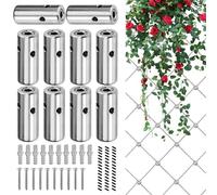 Traliccio in acciaio inox - Kit verticale per tralicci all'aperto, pilone da giardino per ortaggi di coltivazione, rampicanti di fiori, pareti in | fremely strappato per balconi, c