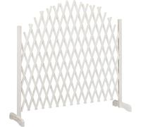Relaxdays Graticolato in Legno, Allungabile Fino a 200 Metri, per Piante Rampicanti, per Giardini, Balconi, Bianco