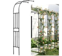 Traliccio in metallo zincato per piante rampicanti, supporto per giardino nuziale, arco decorativo per patio esterno, aiuola rialzata per viti