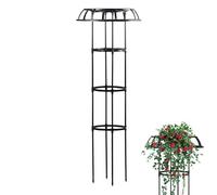 Traliccio per fiori da esterno - Torre per piante con ombrello in acciaio a forma di supporto per vite, stabile design a basso traliccio per fiori di lampone | Massimizza lo spazio del giardino