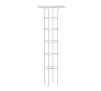 Traliccio per Obelisco da Giardino per Piante Rampicanti Traliccio per Interni Ed Esterni per Piante in Vaso, Torre a Traliccio Verticale in Metallo con Rivestimento in PE, Traliccio(Bianco 185*28 cm)