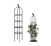 Traliccio per obelisco Rotondo per Arrampicata da Giardino, obelischi, Traliccio in Metallo per Interni ed Esterni, Supporto per Piante in Vaso, Torre per Uccelli 180x50 cm, 230x50 cm, 280x5