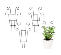 Traliccio Per Piante In Vaso - 4 Pezzi Piccoli Tralicci in Metallo per Coltivazione Verticale - Supporto per Rampicanti da 36 Cm,Per Monstera Fiori Vite Clematide Casa Ufficio Balcone Portico Patio Va