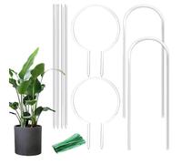 Traliccio per piante, piccolo traliccio rotondo per piante rampicanti, supporto trasparente per piante da appartamento con legami intrecciati, supporto decorativo per steli per edera, ortaggi e fiori