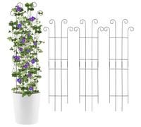 Traliccio per piante rampicanti all'aperto, da giardino antiruggine, 81 x 26 cm, robusta cornice decorativa, supporto verticale in ferro per giardino, ortaggi e giardini