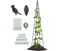 Traliccio per piante rampicanti da giardino | Altezza regolabile a forma di A 160 cm - Traliccio Metallico Da Cetrioli | Fiori Ortaggi Viti Rose Fagioli Aiuole Rialzate Giardino