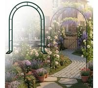 Traliccio per Piante Rampicanti in Ferro, Arco Giardino Supporto per Rose, Pergolato per Matrimonio Esterno Interno Decorazioni, Pergolati Pergola per Orto 140 200 230 240cm(Green,W0.8 x H2.0m)