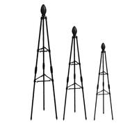 Traliccio per piante rampicanti, obelisco da giardino antiruggine, telaio a torre rampicante per fiori, portatile, leggero, per piante ad obelisco, supporto per interni, esterni, serra, balcone