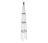 Traliccio per Piante - Verticale Antiruggine in Ferro PE 130/170 cm | Traliccio da giardino con forte supporto per arrampicata, uso patio | Pļant Třellis per pomodori cetrioli, piselli, rose cl