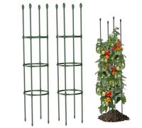 Traliccio per Pomodoro da 2 Pezzi, Traliccio da Giardino Regolabile Alto 55 Pollici per Piante Rampicanti, Supporto Robusto per Piante per Pomodori, Cetrioli e Viti