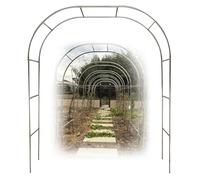 Traliccio per rose in acciaio inox, 230/240 cm, supporto per arrampicata da giardino, resistente alle intemperie, autoportante, arco decorativo da giardino (dimensioni: 3,5 x 2,4 m)