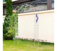 Traliccio per rose in metallo resistente alle intemperie per piante rampicanti, facile da montare, decorazione da giardino, dimensioni disponibili: 120 cm, 150 cm, 180 cm, 200 cm (bianco L 300 x A 240