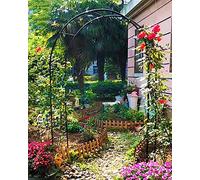 Traliccio per rose in metallo robusto, supporto per colonne da giardino antiruggine per piante rampicanti, larghezza 120/140/180/200/350 cm, elegante pergolato nero per matrimoni e decorazioni