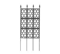 Traliccio pieghevole da giardino per piante rampicanti, telaio in acciaio robusto, sistema di bloccaggio a pressione, nero, 85 x 190 cm, supporto ideale per viti e fiori