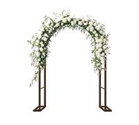 Traliccio regolabile in metallo per arco da giardino, larghezza da 120 cm a 240 cm, robusto supporto per fiori, matrimoni, decorazioni per par e cerimonie