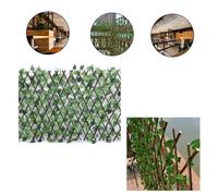 Traliccio siepe estensibile edera sintetica recinto legno balcone giardino H120