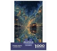 Tram della Città Cosmica Puzzles 1000 Pezzi Gioco Di Sfida Giocattolo Adulti E Bambini Gioco Di Puzzle Sfida Educativa Legame Familiare Regalo Decorazione Casa 52x38cm/1000pcs