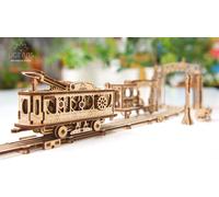 TRAM LINE in legno UGEARS da montare PUZZE 3D 284 pezzi Mechanical Town