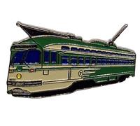 Tram-Pin Tram-San Franzisco PCC Streetcar-Pin 1050 spilla per ferrovia treno locomotiva ferrovia ferroviaria ferroviaria ferroviaria metropolitana ferroviaria fer, passend, Rame