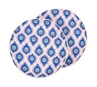 Trama animale CERIANA Set di 2 cuscini da esterno Blu 40 x 40 cm