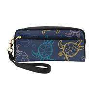 Trama di guscio di tartaruga, Borsa per il trucco Borsa per cosmetici Borsa da viaggio portatile da toilette Astuccio in pelle per donne e ragazze