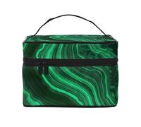 Trama di malachite, Borsa per il trucco Borsa per cosmetici Borsa da viaggio portatile da viaggio Astuccio per matite