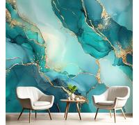 Trama Di Marmo Carta Da Parati Elegante Lussuoso 3D Murale Carta Parati Decorazioni, Tessuto Di Seta, Durevole, Verde 400×280Cmadatto Per La Decorazione Soggiorno Bagno
